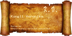 Kungli Veronika névjegykártya